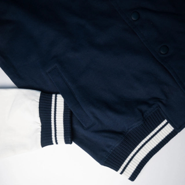 Unisex Varsity Jacket - UJ31 Navy Blue, 100% Cotton, 300 GSM